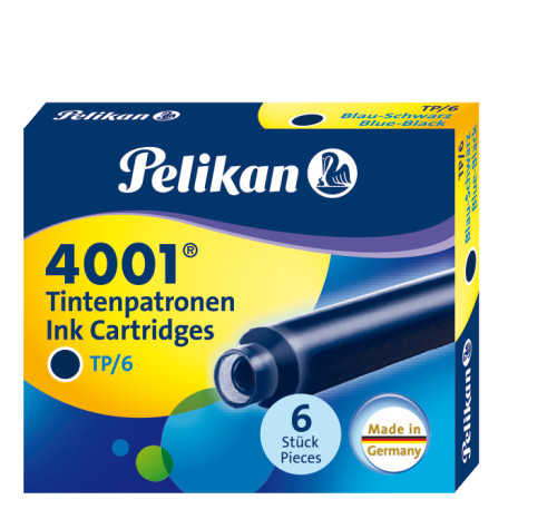 Naboje atramentowe Pelikan 4001 granatowe krótkie (6szt)